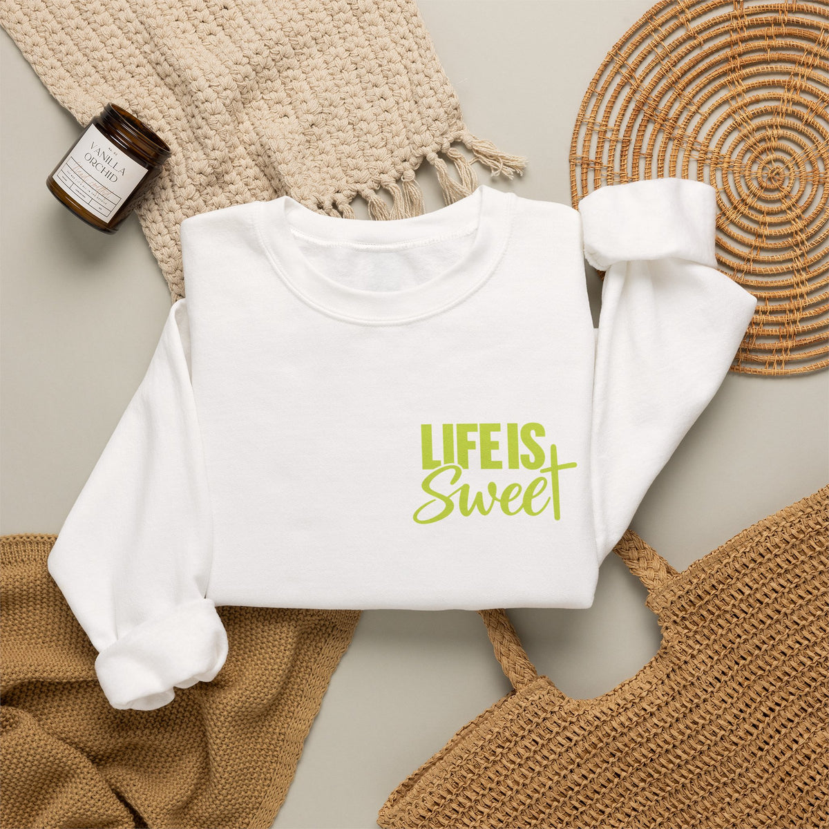 Life Is Sweet Crewneck Sweatshirt — You Don't Have to Walk Alone