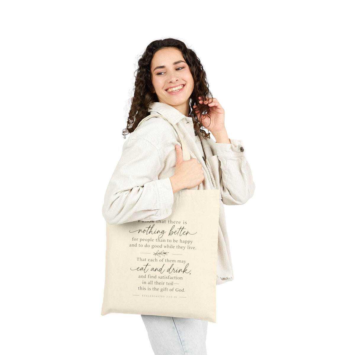 Tote Bag — "Life Is Sweet" Cotton Canvas Tote, Inspirational Grocery & Market Bag