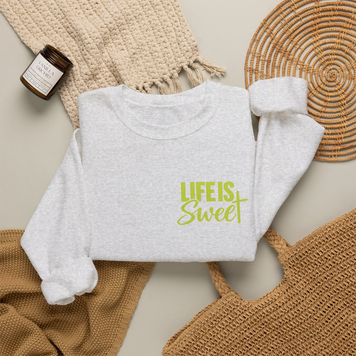 Life Is Sweet Crewneck Sweatshirt — You Don't Have to Walk Alone