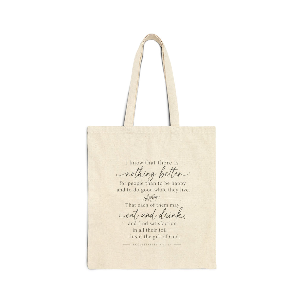 Tote Bag — "Life Is Sweet" Cotton Canvas Tote, Inspirational Grocery & Market Bag